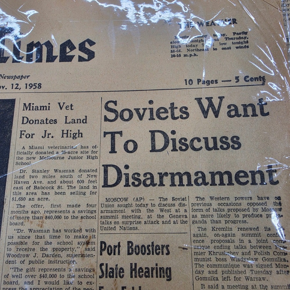 Vintage Brevard County Florida Newspapers 1958-1967 Cold War Space Age Lot 14 - Picture 8 of 16